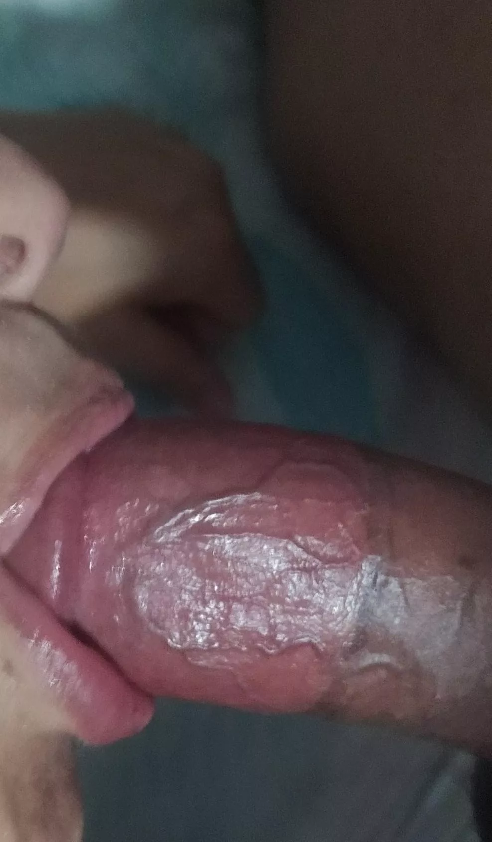 i told her to keep around the tip, she obey like a good girl