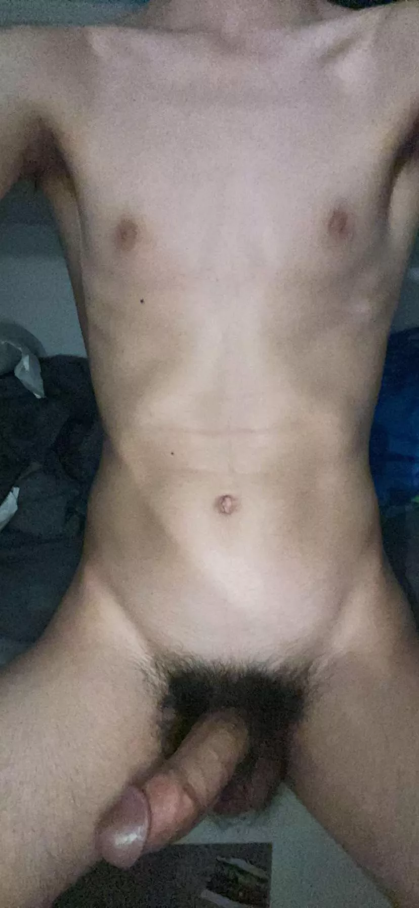 I’m a twink with a big dick and hairy bush ;)