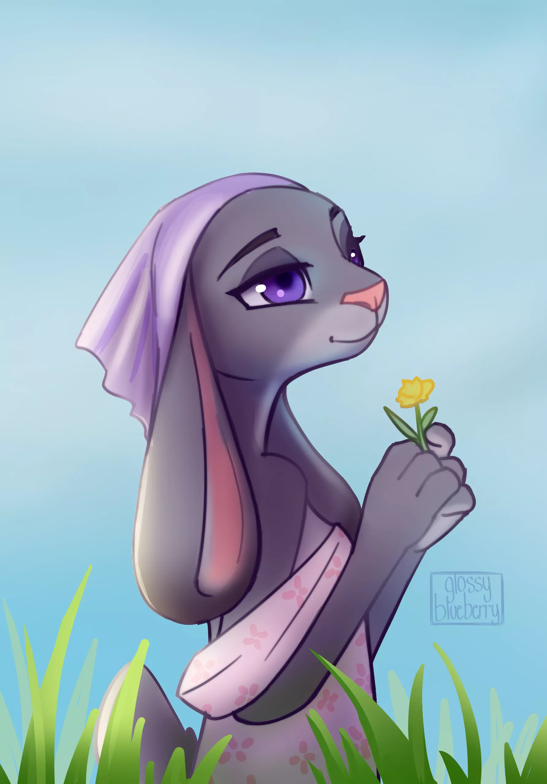 Judy Hopps Fanart ( art by @glossyblueberry)