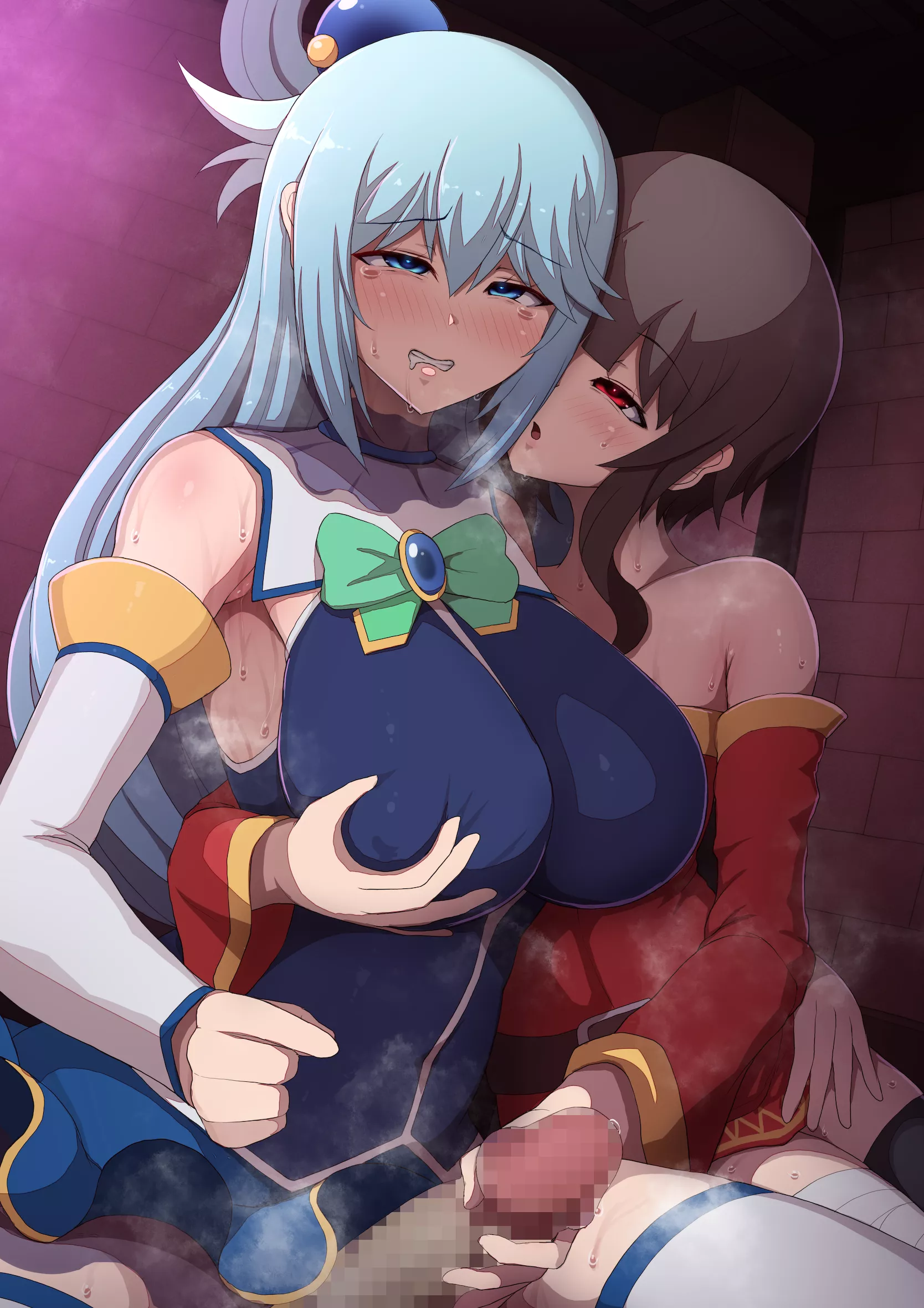 Megumin loves to help Aqua when she's all pent up