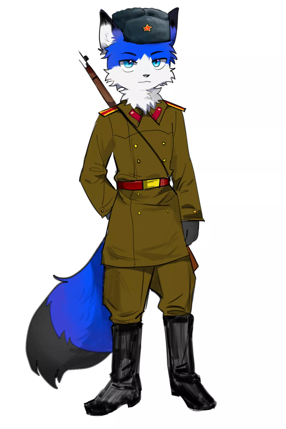 My russian boi voin in his best uniform :3 (commissiom from friend)