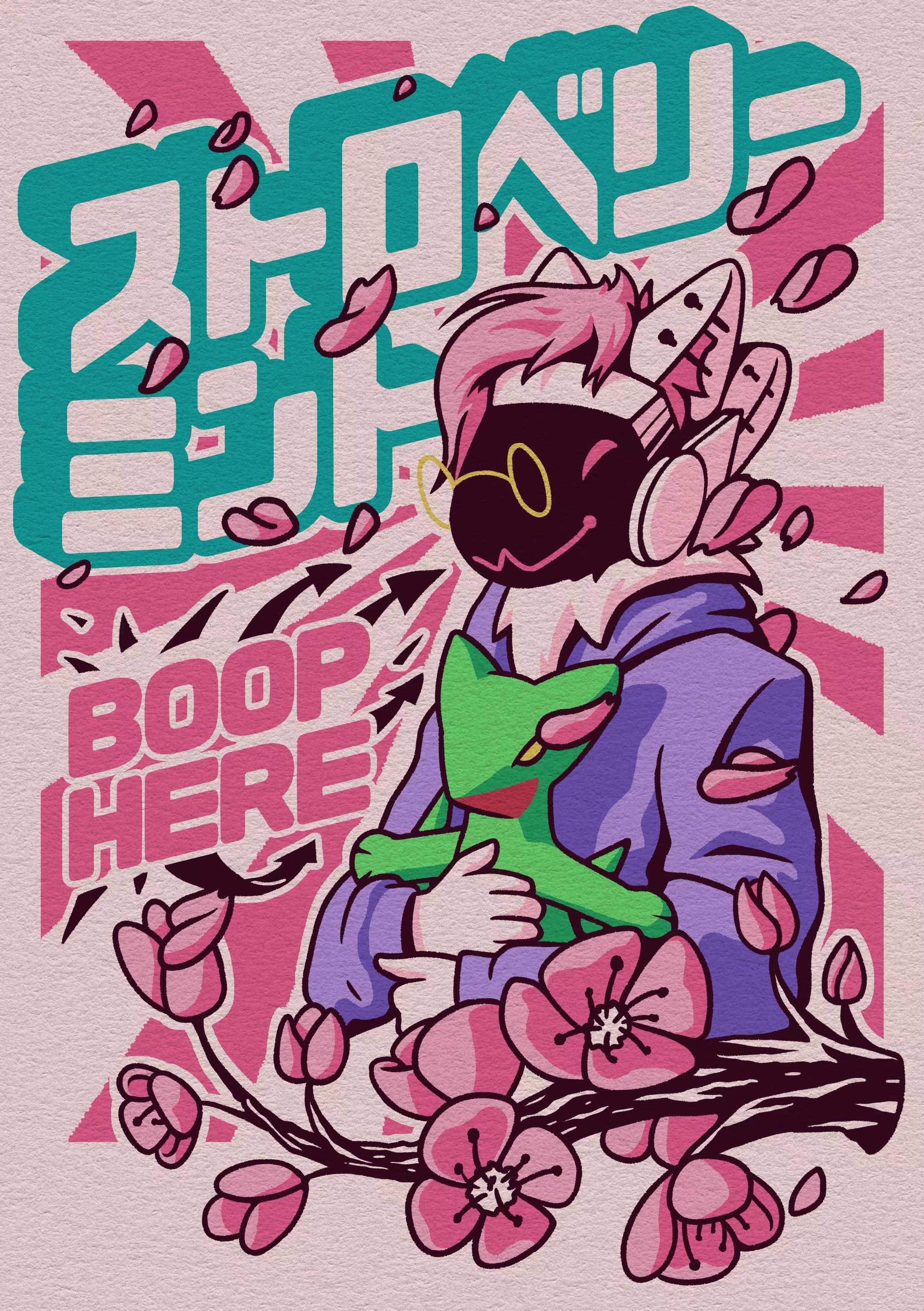 Protogen Japanese Poster! (OC) Art by thejapanesefox on Instagram