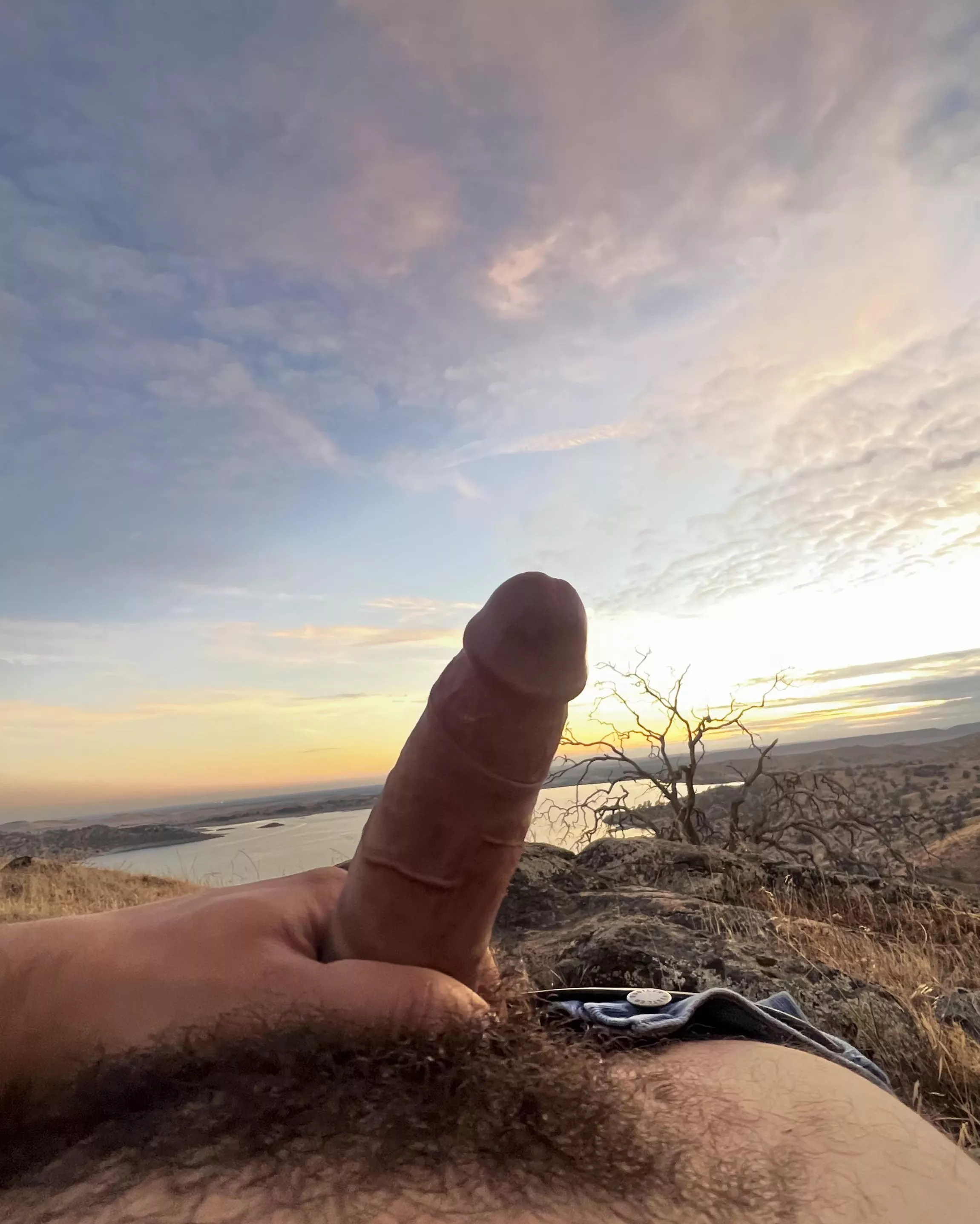 Rate my cock? On top of a hill alone why show it off 18M