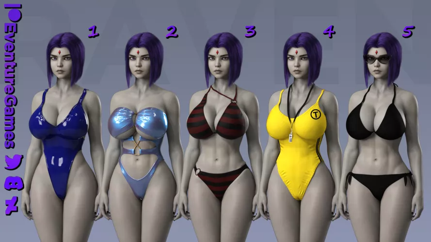 Raven Swimsuits - Voting in the comments! (Eventure Games)