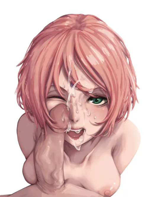 Sakura gets a face full
