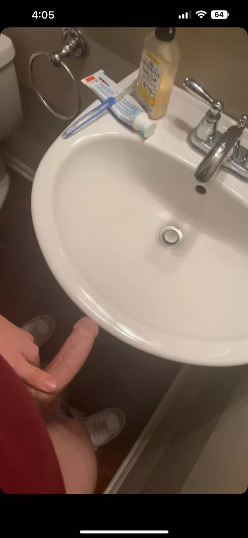 Slapping it on the sink