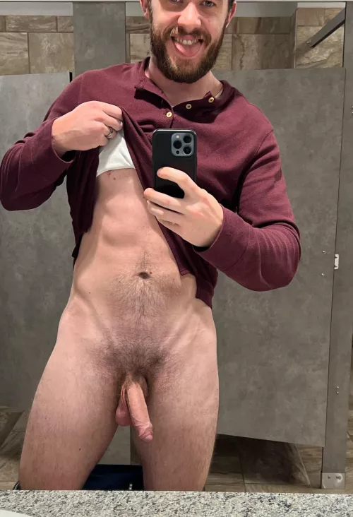 Some public bathroom action - what do you do if you walk in on me?