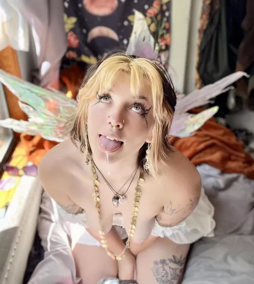 This fairy is wishing someone would take her in the woods <3