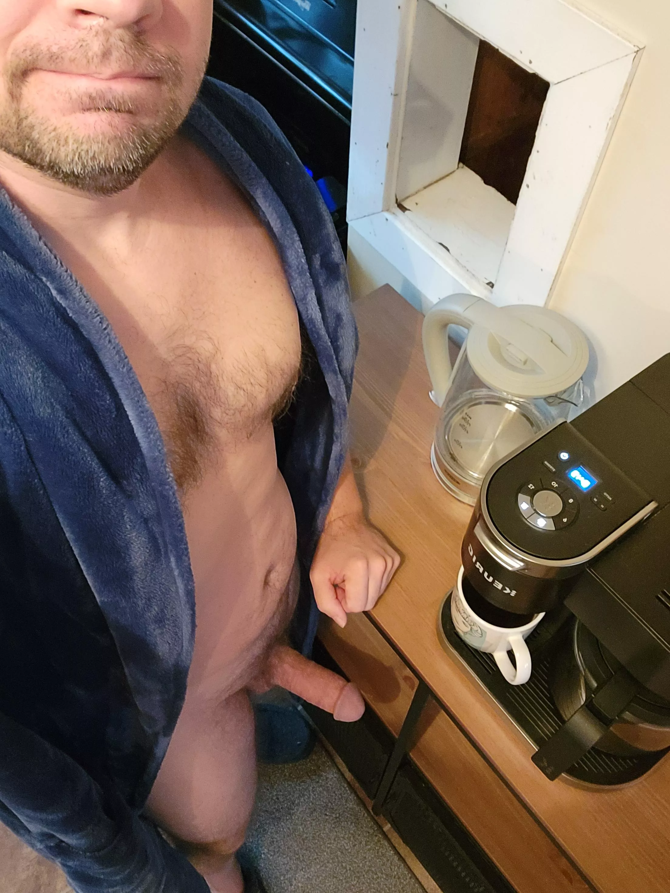 Waking up an hour earlier requires more coffee and more time in my robe.