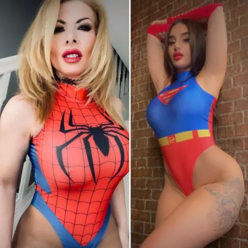 Who had the SEXIEST Halloween Cosplay? Lynda Leigh as SpiderWoman vs Preeti Young as Supergirl?