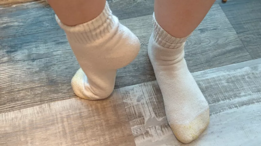 women's dirty dog walker socks. wanna sniff?