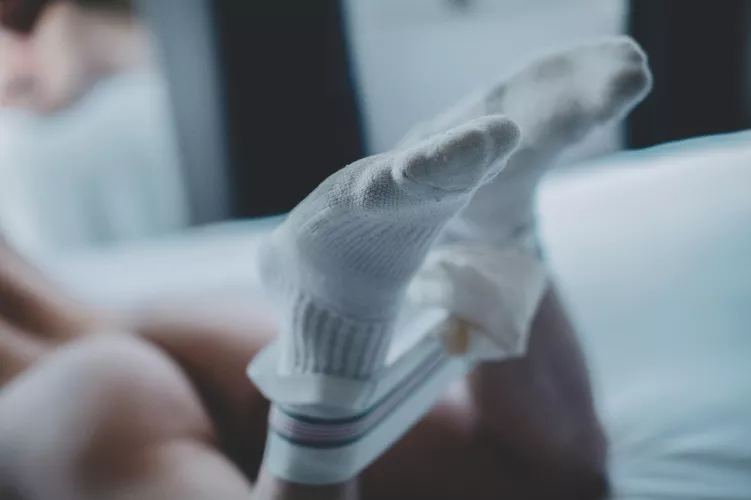 Butt, jock, and socks