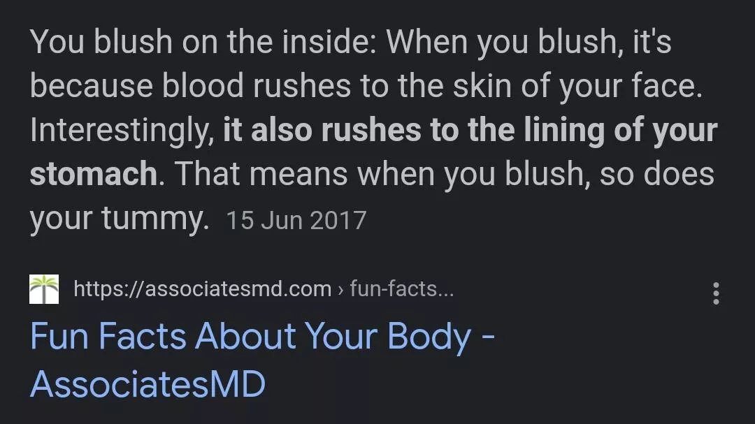 {Discussion} so, the stomach lining can blush, meaning that prey could theoretically tell when their pred is blushing.