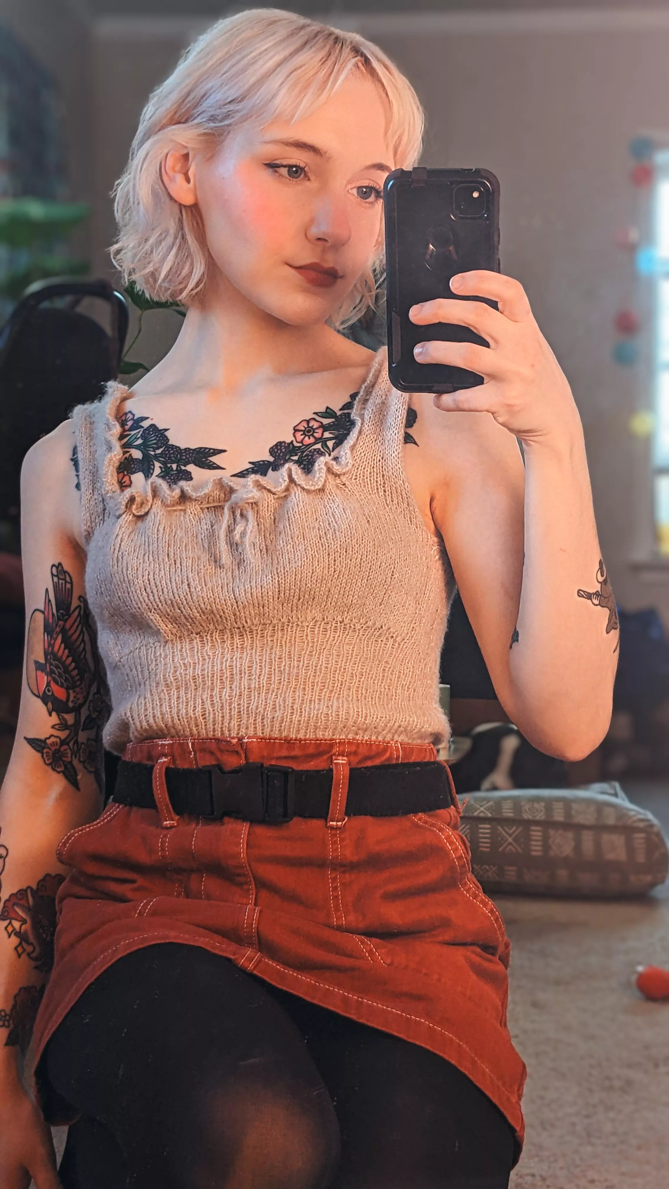 felt super cute in this fit :) i even made the shirt! [F]