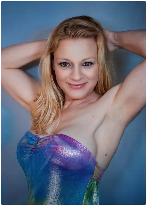 I know you can't see my pokies, but don't you love my rainbow dress?