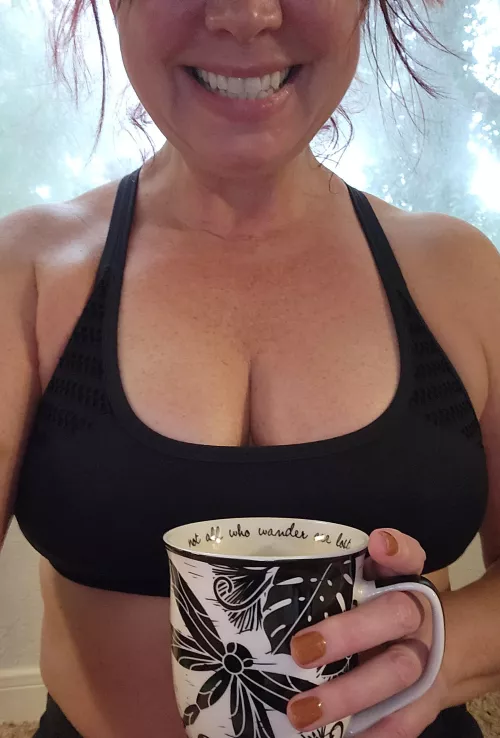 Kaffe after kickboxing. Woo!