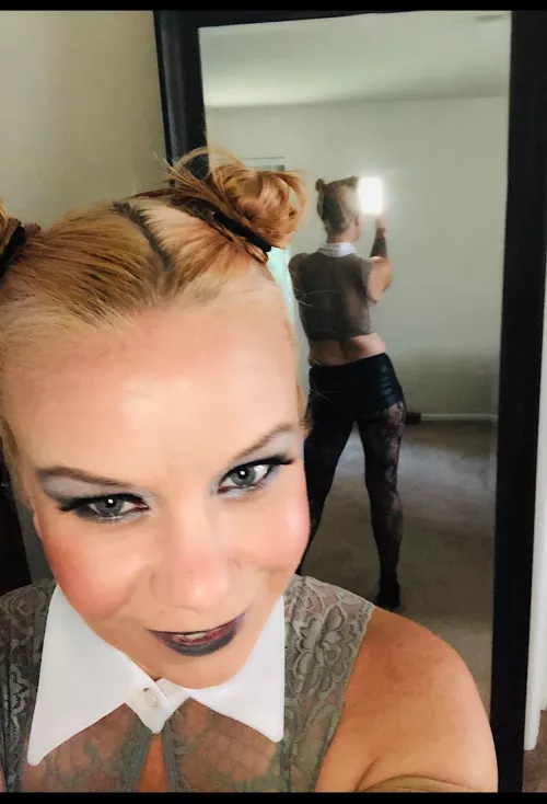 Playing dress up while hubby is watching football