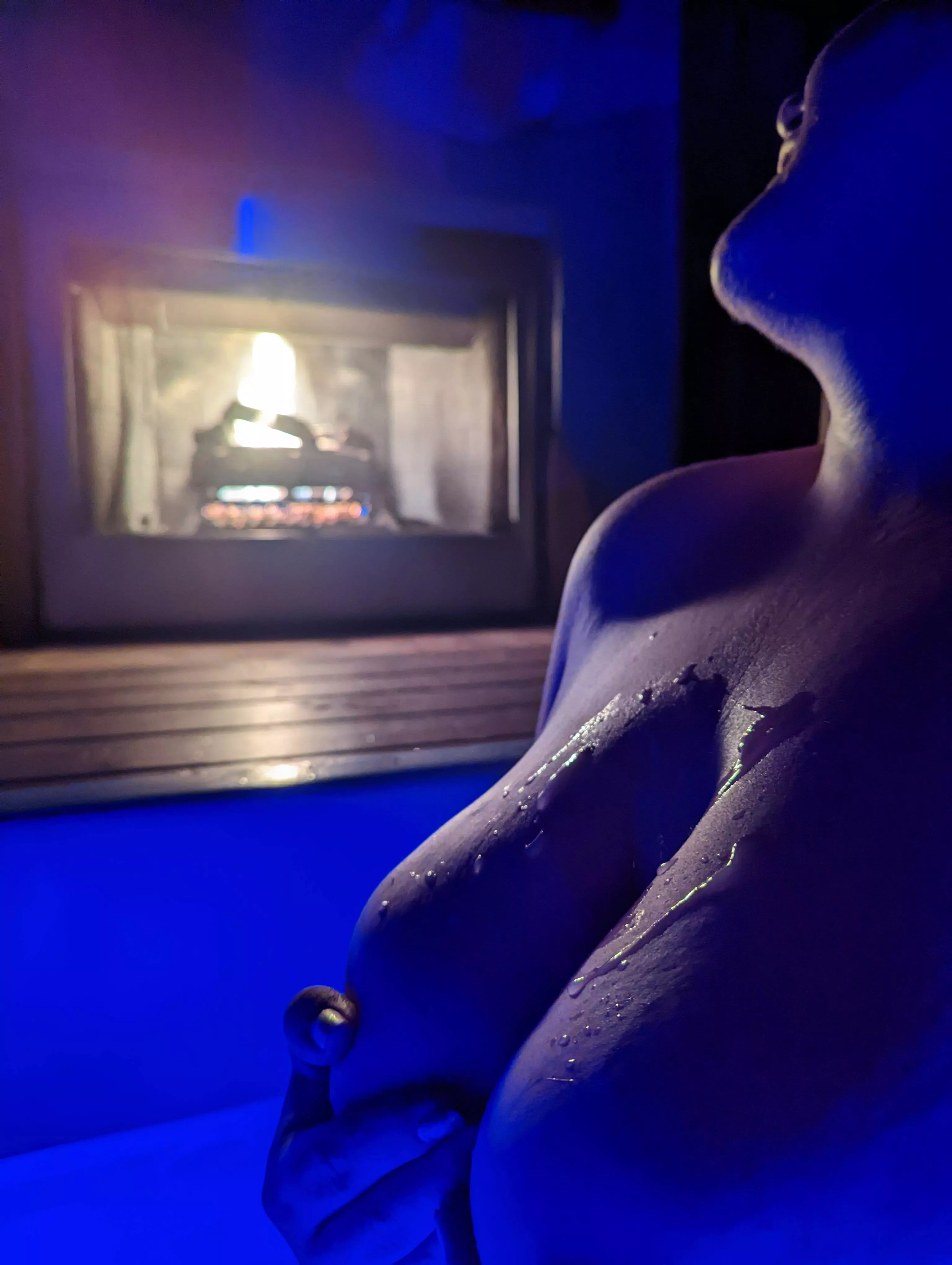 She said take photos by the fire