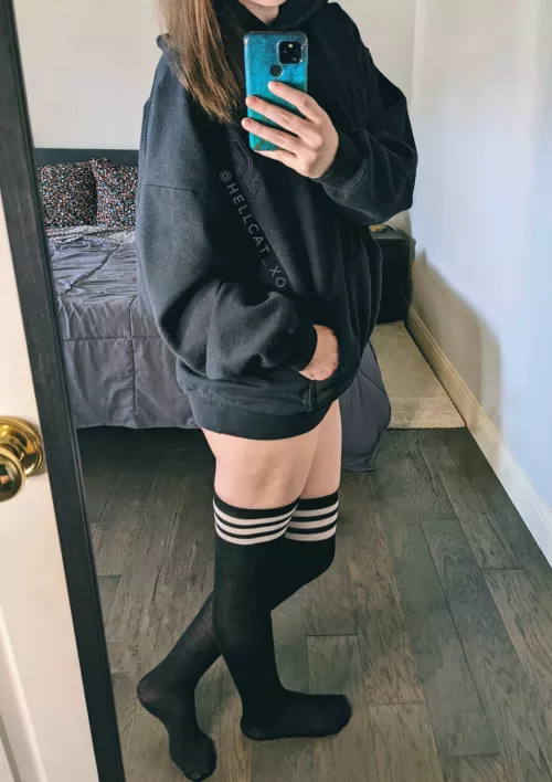 thigh highs are my favorite socks [f] 🖤