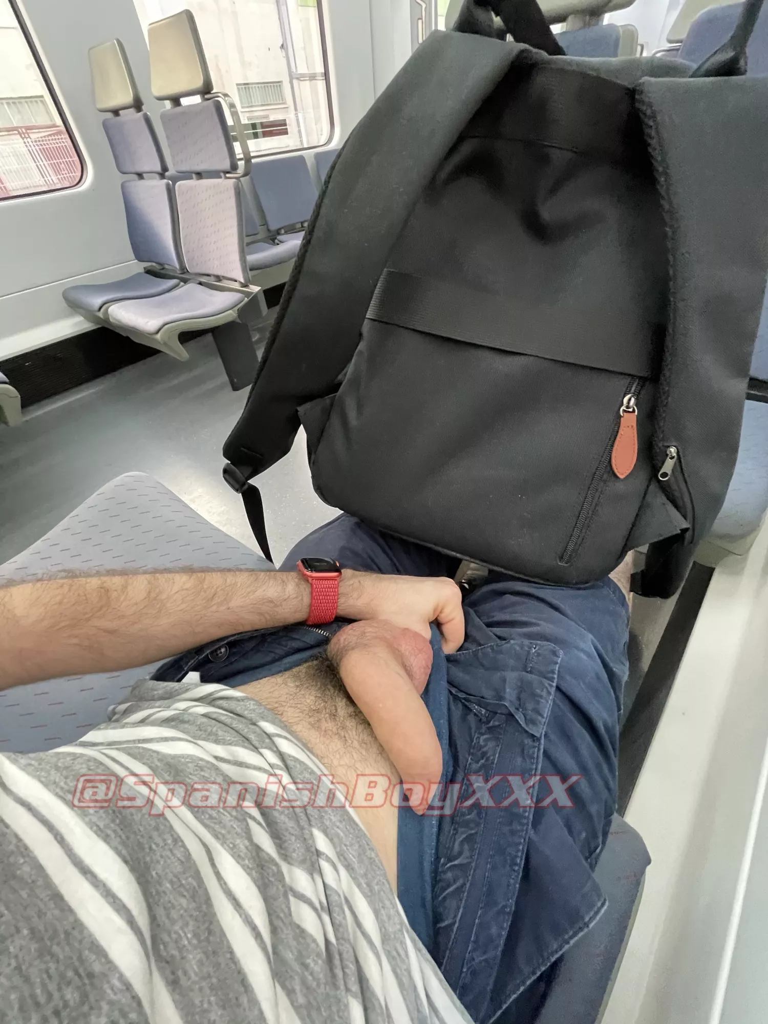 Waiting for the train to start moving...