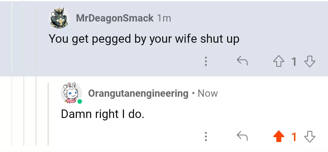 When you make valid points so they try to shame you for being kinky.