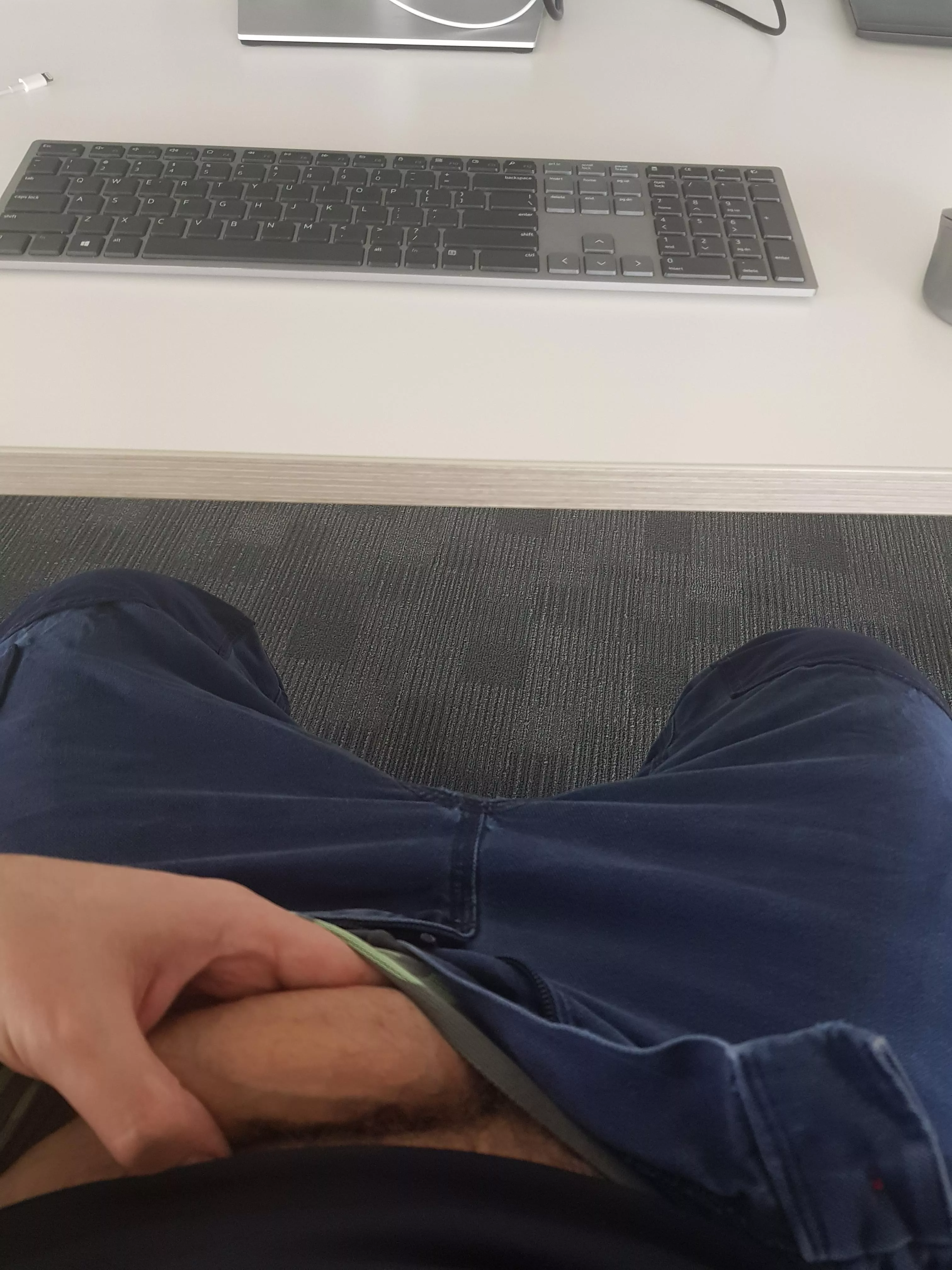 Who is going to come sneak under [m]y work desk?