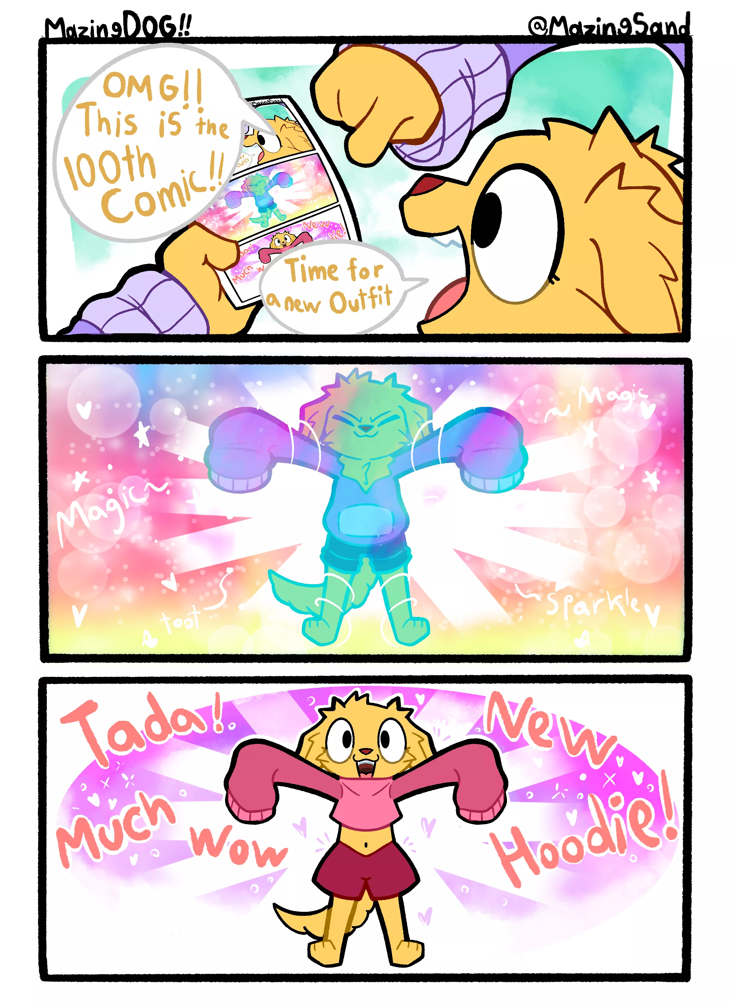 A MazingDOG COMIC!!!!!! “The 100th Comic” (Art by ME)