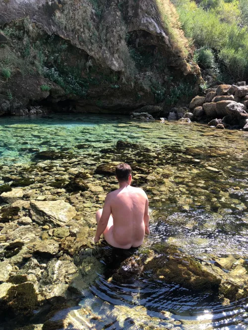 alone at the small lake