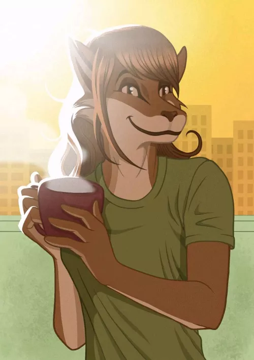 Anyone here who is coffee-addicted? [art by me]