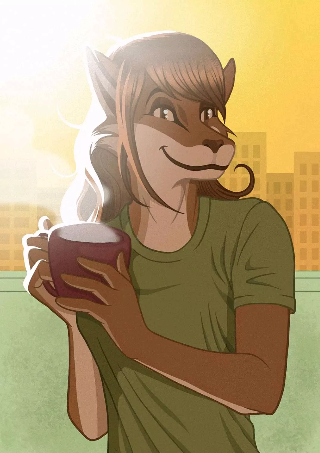 Anyone here who is coffee-addicted? [art by me]