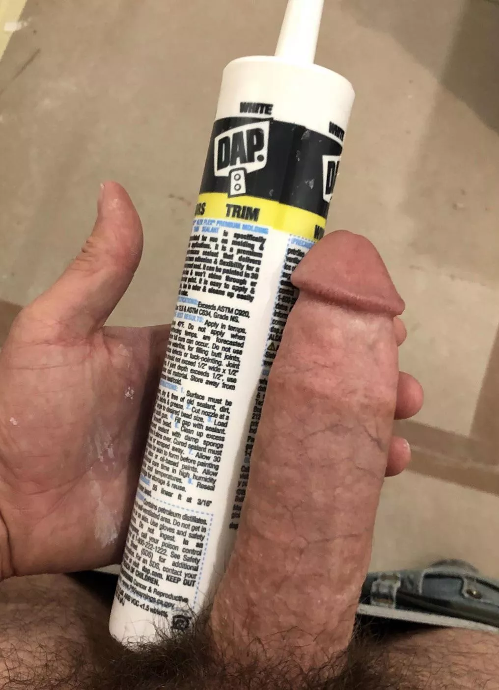 As thick as a tube of cock?