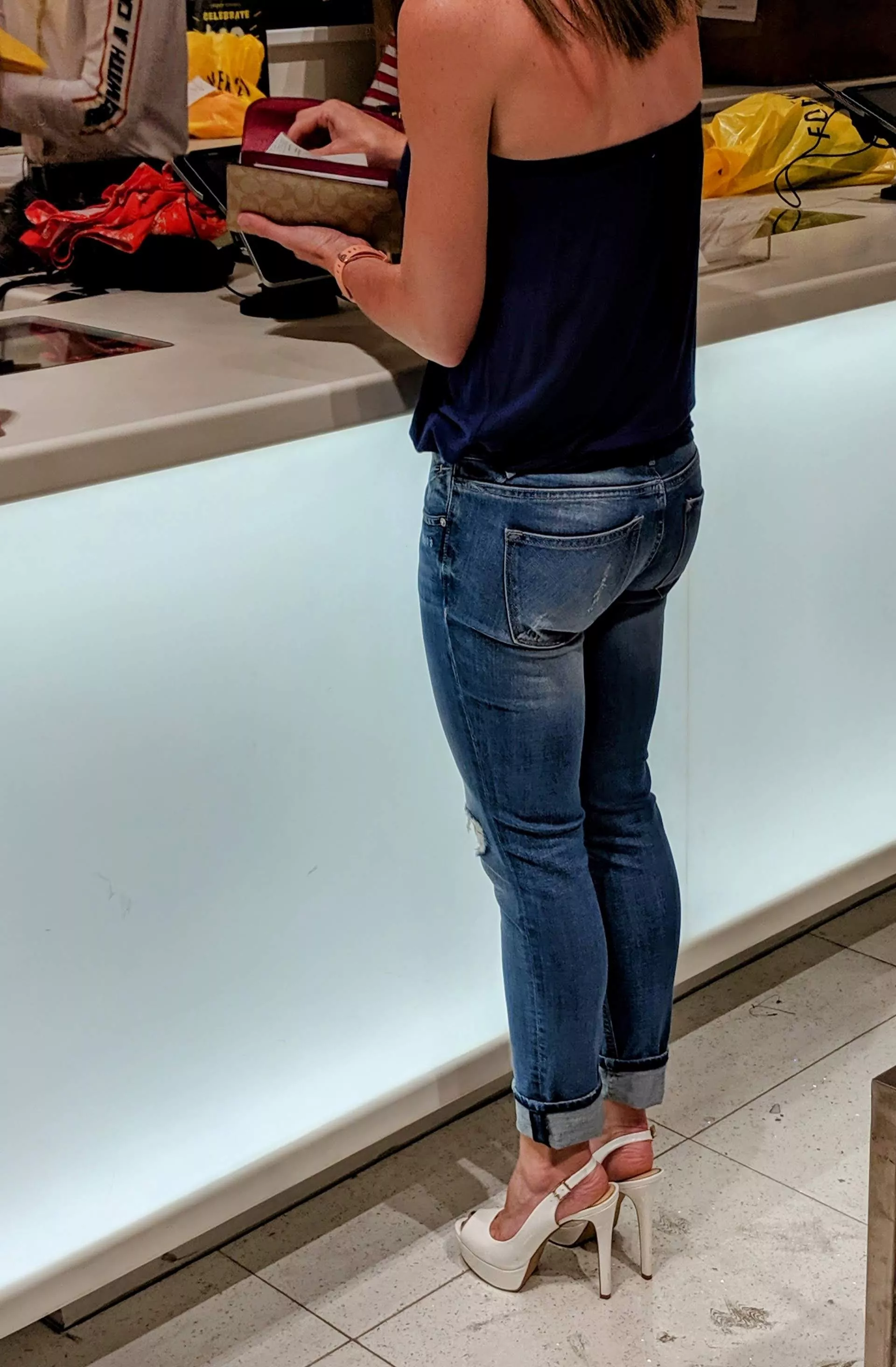 Candid pic of my wife out shopping (and yes, she knows I took the picture)
