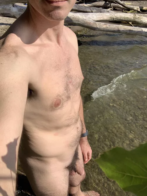 Clothing optional Hanlan’s Point Beach in Toronto. 🍁