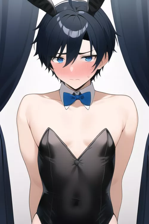 embarrassed in bunny outfit