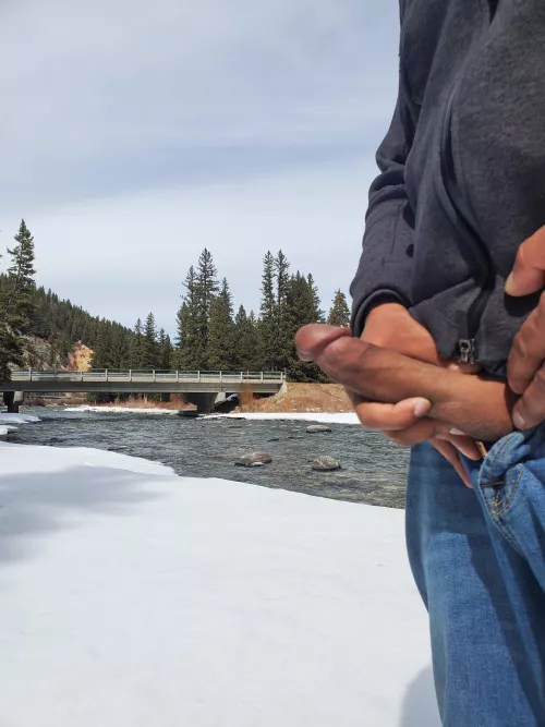 Fishing before the river freezes over.