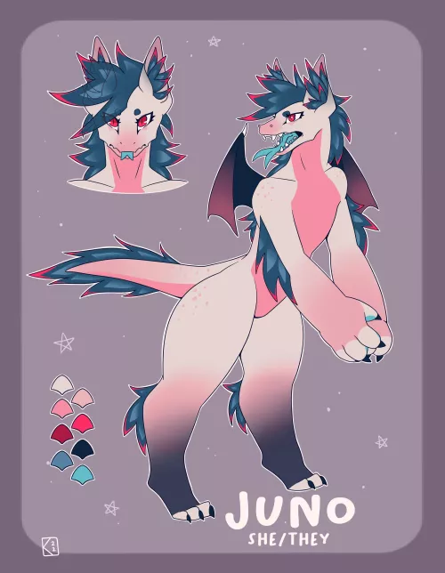 for adoption!! 🥰 [art by me] she is a CAT DRAGON and i love her. SB: $10 AB: $45