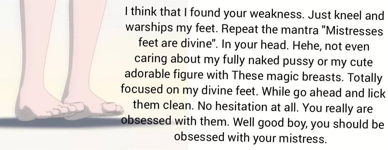 for those with a foot fetish [feet][foot-fetish][mistress][male POV][m-sub][foot-licking]