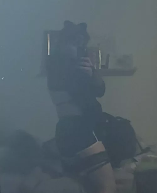 I don’t have a mirror in my room but enjoy my reflection in the mirror 🤍