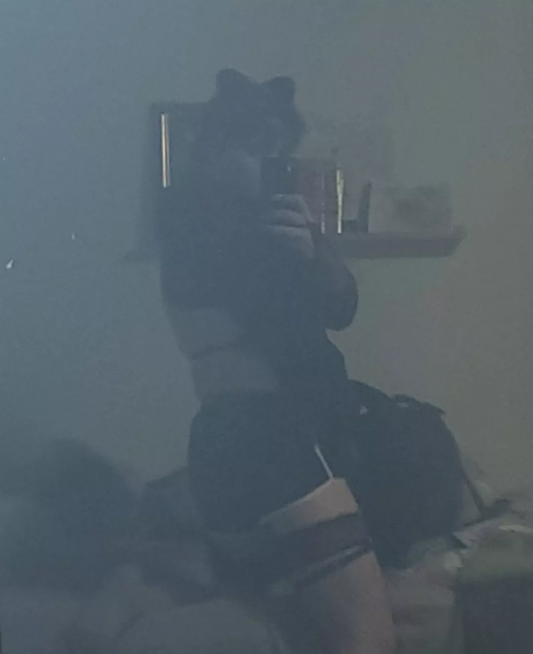 I don’t have a mirror in my room but enjoy my reflection in the mirror 🤍