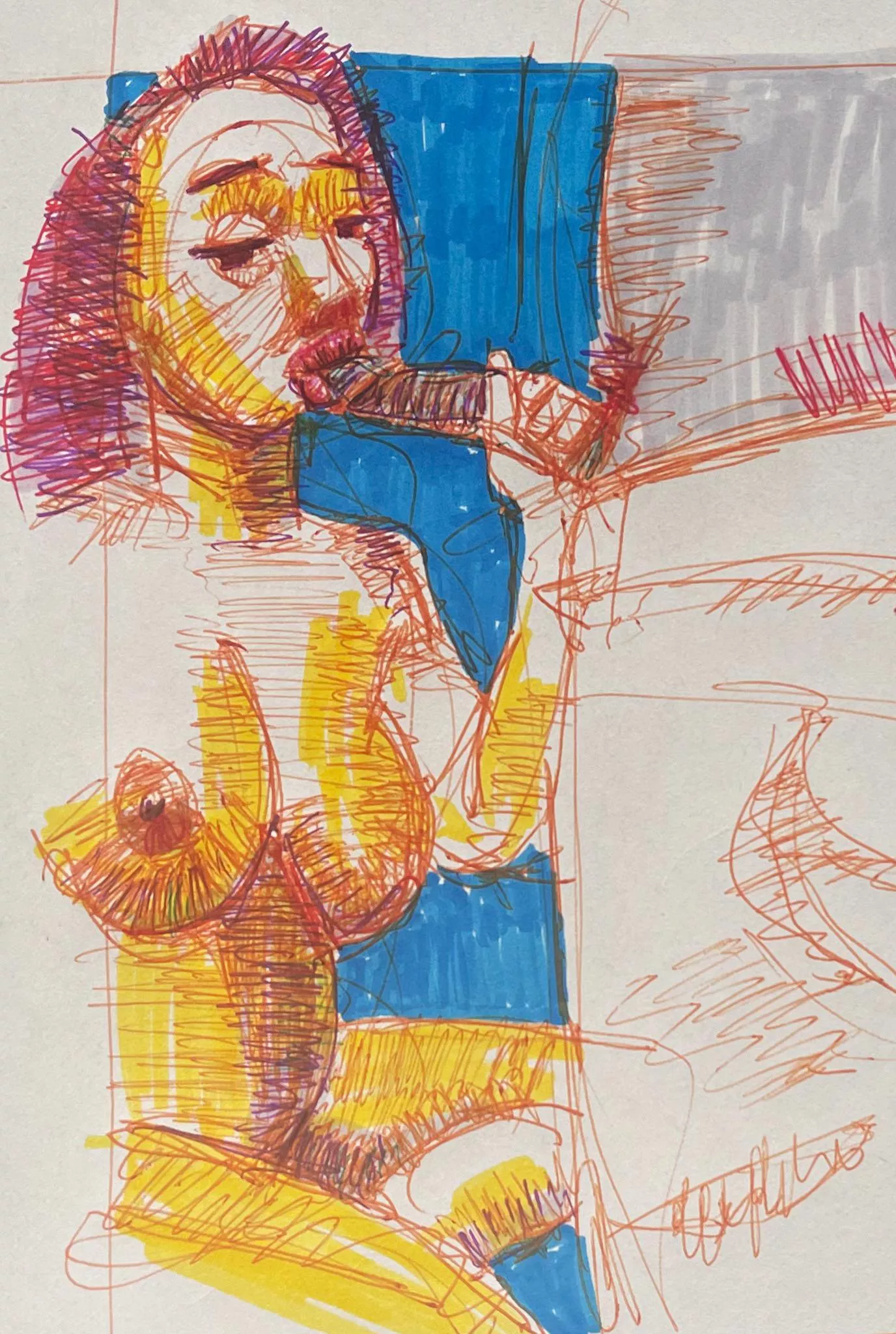 J'ai sorti sa bite pour me baver dessus.