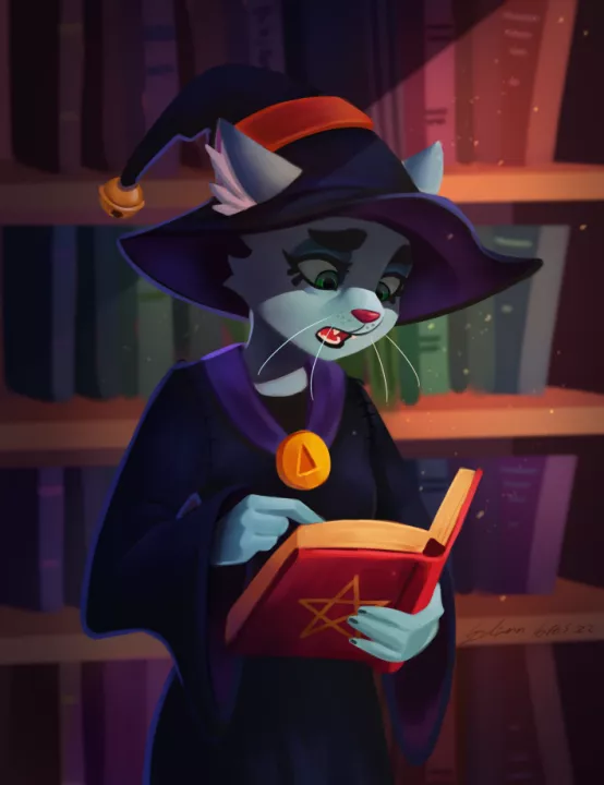 Kitty witch :3 - Art by me 🍪 (@ArtsGalinn on Twitter)