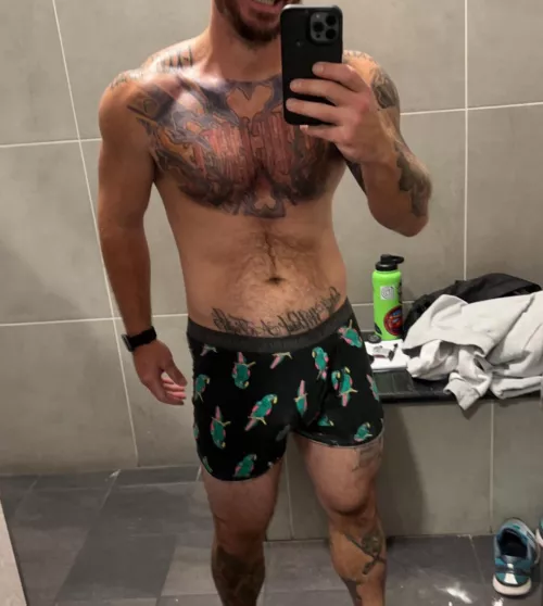 Little mid gym session sweaty old navy boxer brief