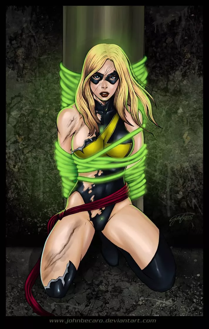 Ms. Marvel captured by Wonder Woman...defeated?