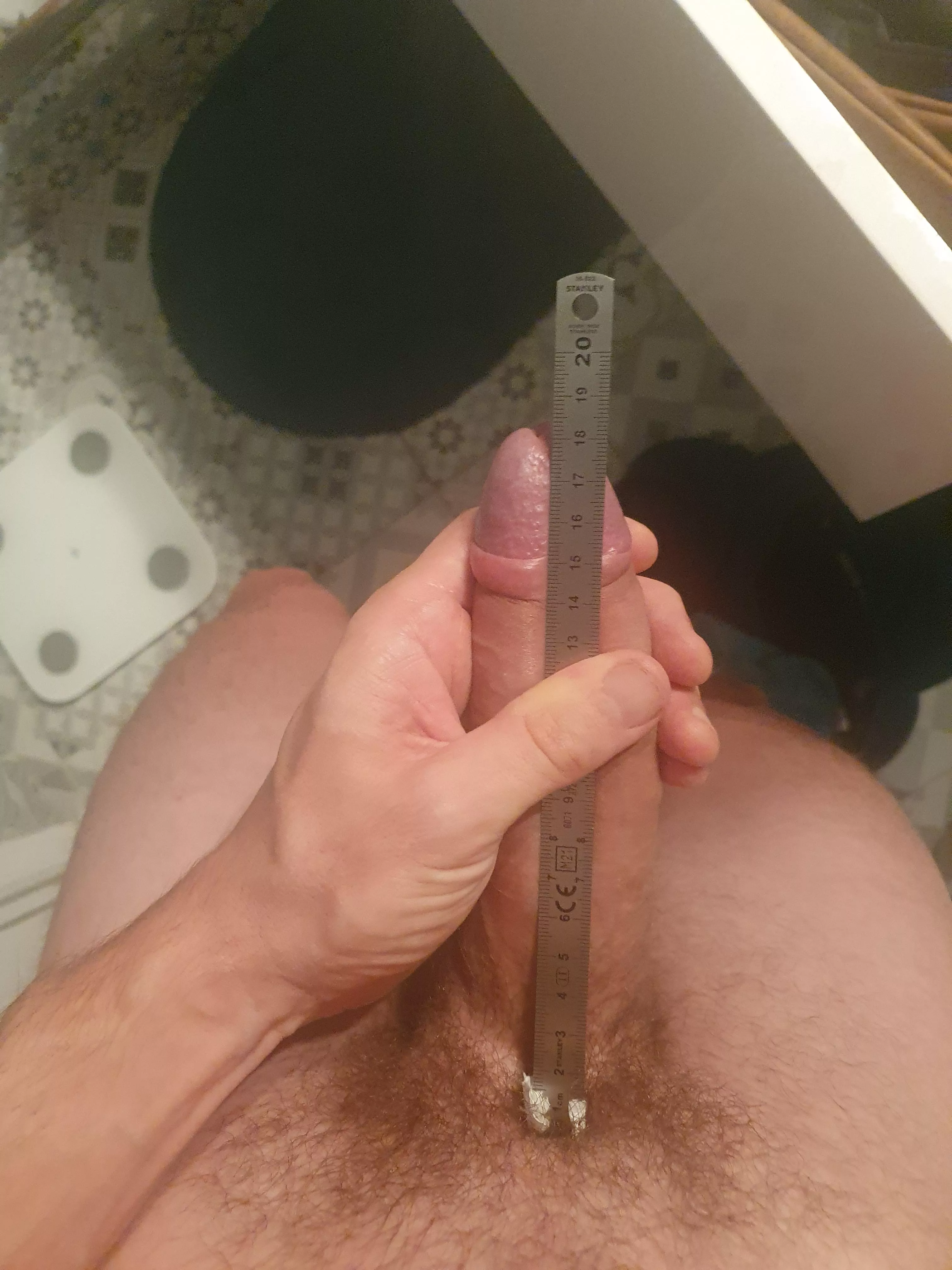 Not fully erect but best measure I got