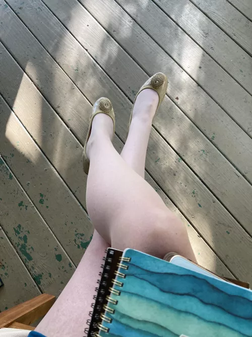 Nude pantyhose Nude flats😃