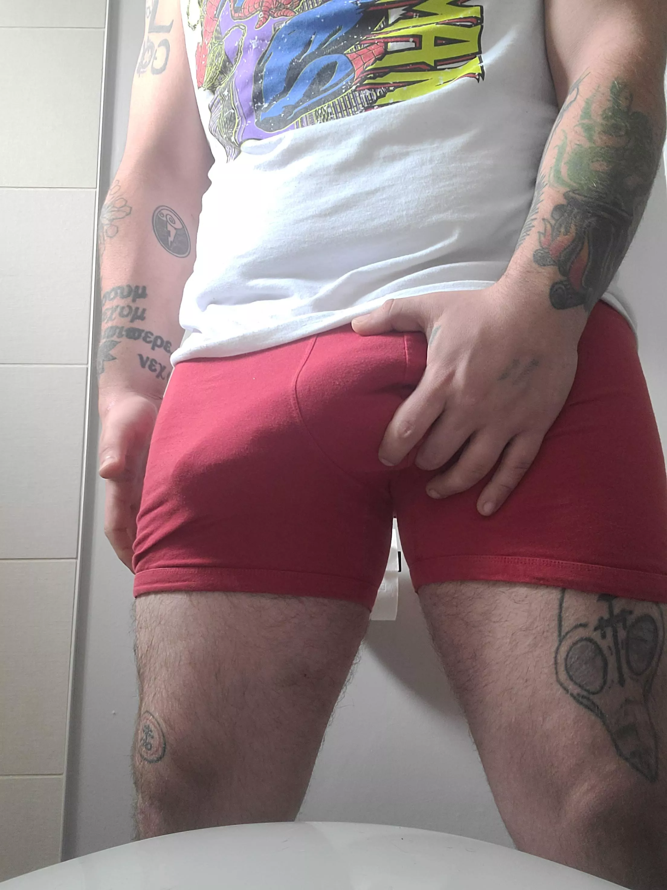 pre shower outline think it will be noticeable at work?