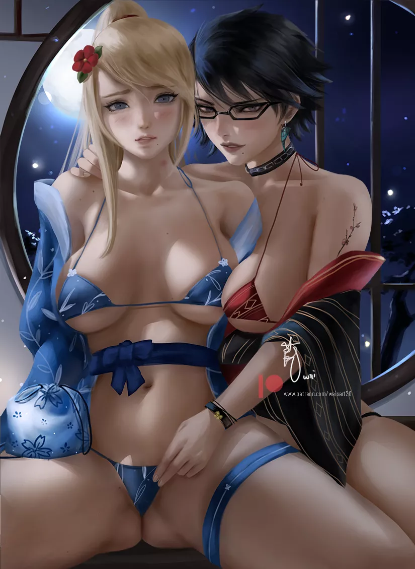 Samus and Bayonetta
