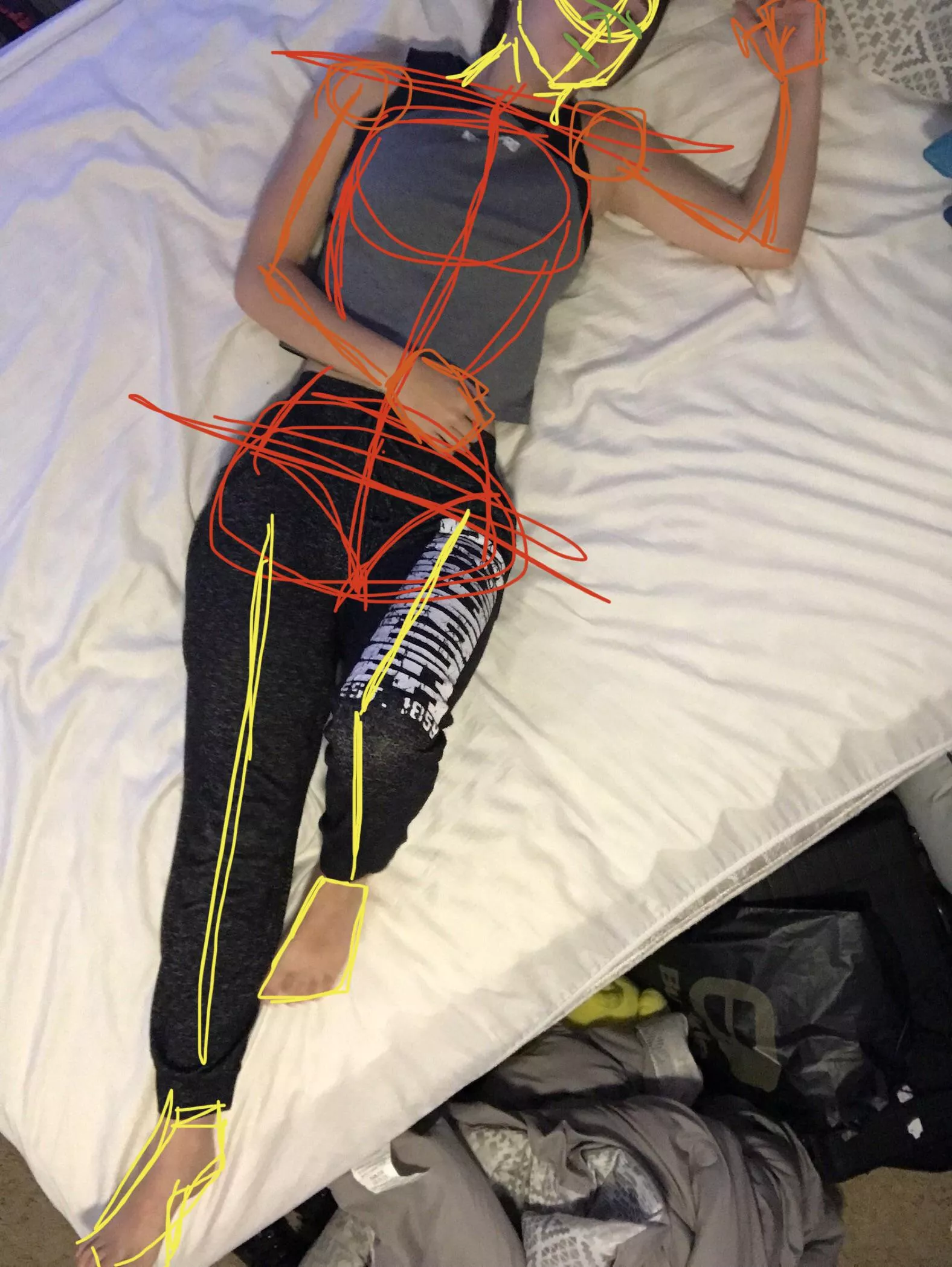 Using myself to draw instead of homework 18f