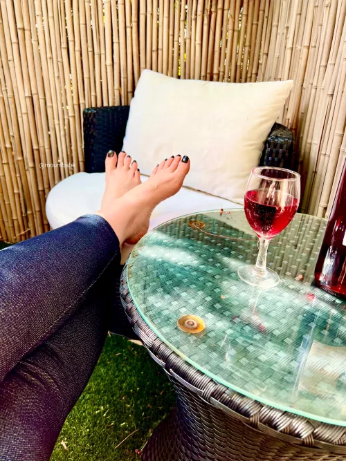 What pairs best with bare feet and red wine?
