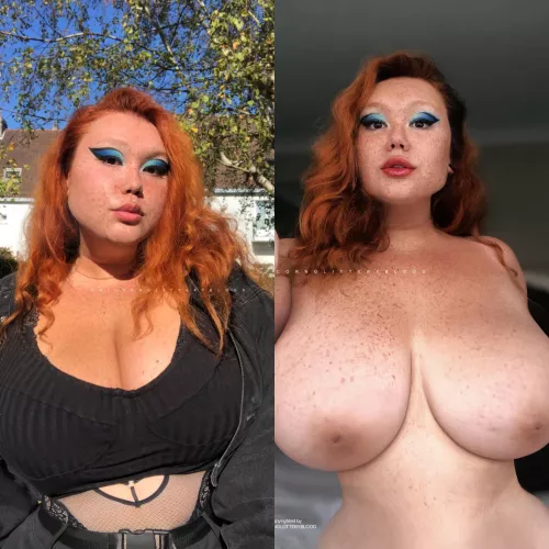 what people see irl vs what Reddit sees! Which one do you prefer?